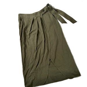 H&M Midi Khaki Wrap Skirt